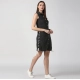 Women's Denim Solid Sleeveless Dress (Black) Women's Denim Solid Sleeveless Dress (Black)