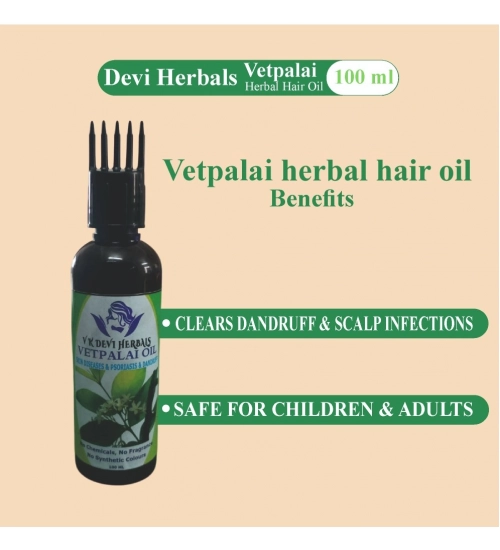 Devi Herbal Vetpalai 100 ML Oil - Anti-Dandruff And Psoriasis Relief Oil