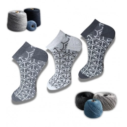 3_Pair Set Unisex Casual Cotton Printed Low Cut Socks (Multicolor)