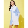 Women's Denim Solid Long Sleeves Dress (Blue) Women's Denim Solid Long Sleeves Dress (Blue)