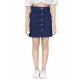 Girl's Denim Solid Buttoned Skirt (Navy Blue) Girl's Denim Solid Buttoned Skirt (Navy Blue)