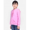 Girl's Fleece Embellished Long Sleeves Sweatshirt (Light Pink)