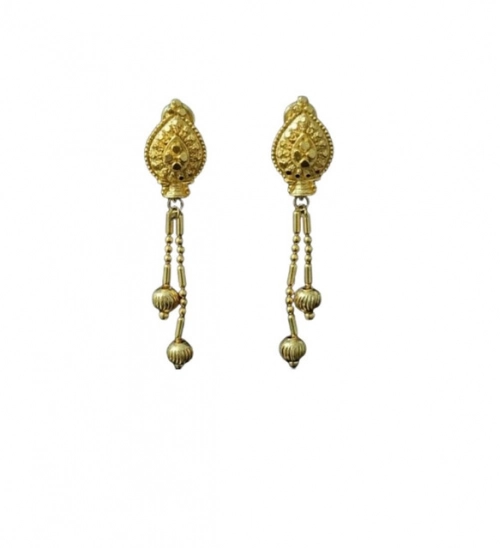 Women's Pack of_2 Brass Gold-Plated Earrings (Gold)