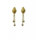 Women's Pack of_2 Brass Gold-Plated Earrings (Gold)