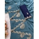 Women's Digital Printed  Georgette Saree With Unstitched Blouse (Sky, 5-6 Mtrs)