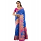 Women's Faux_Banarasi Woven Motifs Saree With Unstitched Blouse 5.5Mtr (Royal_Blue) Women's Faux_Banarasi Woven Motifs Saree With Unstitched Blouse 5.5Mtr (Royal_Blue)
