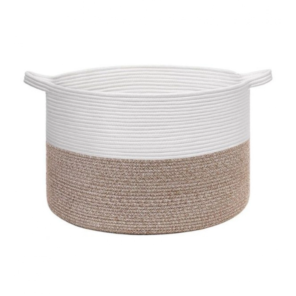 Cotton Kidi- 16x14 Inch Pack of 1 Storage Basket For Clothes (Kidi-White)