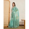 Women's Viscose Printed Saree With Unstitched Blouse 5.5Mtr (Green) Women's Viscose Printed Saree With Unstitched Blouse 5.5Mtr (Green)