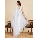 Women's Georgette Printed Saree With Unstitched Blouse 5.5Mtr (White) Women's Georgette Printed Saree With Unstitched Blouse 5.5Mtr (White)
