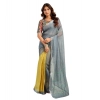 Women's Faux Linen Geometric Ready to wear Saree With Unstitched Blouse 5.5Mtr (Grey) Women's Faux Linen Geometric Ready to wear Saree With Unstitched Blouse 5.5Mtr (Grey)