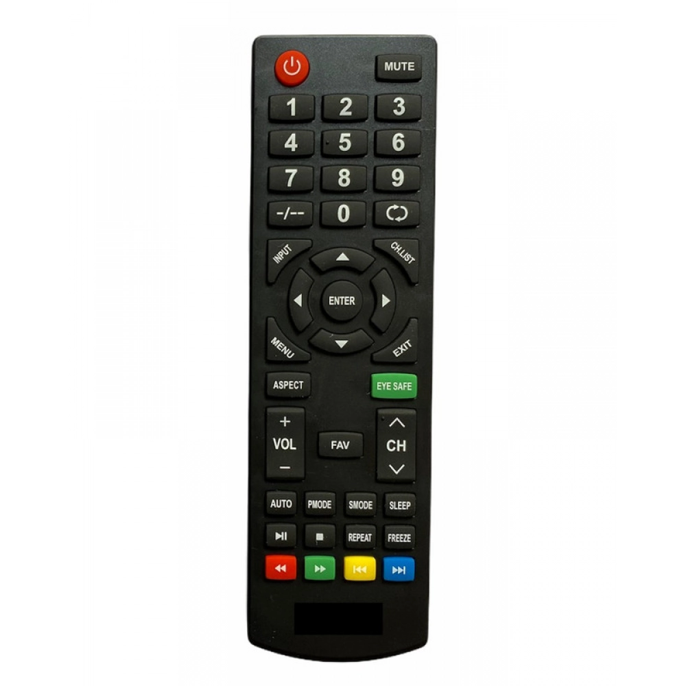 Ecomoye LCD/LED Remote No. IX649, Compatible/Replacement for Intex LCD/LED TV Remote Control, Black (Exactly Same Remote will Only Work)