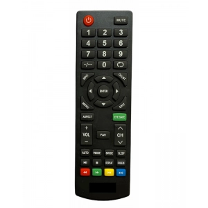 Ecomoye LCD/LED Remote No. IX649, Compatible/Replacement for Intex LCD/LED TV Remote Control, Black (Exactly Same Remote will Only Work)