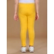 Girl's Cotton Lycra Solid Elasticated Leggings (Yellow) Girl's Cotton Lycra Solid Elasticated Leggings (Yellow)