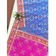 Women's Patola Silk Meena And Zari Woven Saree With Unstitched Blouse 5.5Mtr (Pink)