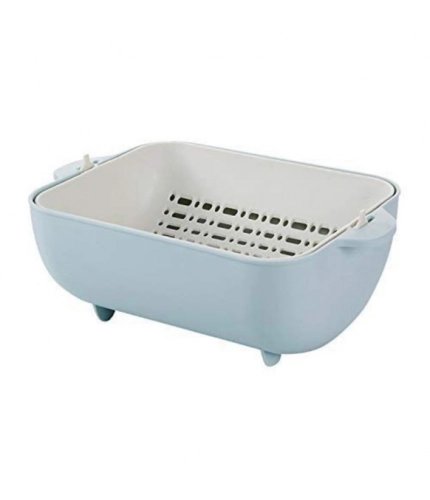 Pack Of 2_Multi-Purpose Kitchen Basket – Ideal for Straining, Sieving, Washing And Holding Fruits or Foods (Color: Assorted )