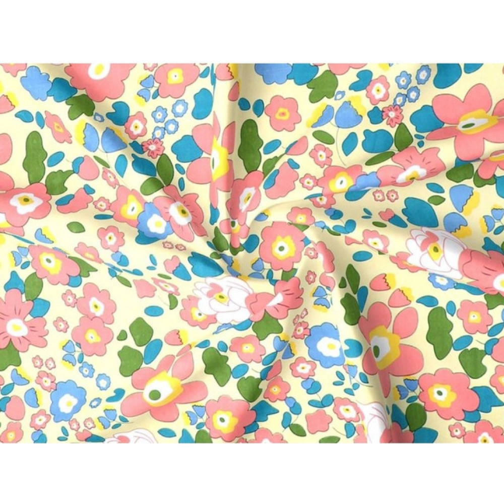 Cotton Blend Floral Printed Double Bedsheet with 2 Pillow Covers (Yellow) Cotton Blend Floral Printed Double Bedsheet with 2 Pillow Covers (Yellow)