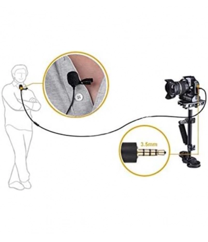 Plastic BOYA BY-M1 Lavalier Condenser Microphone with 20ft Audio Cable