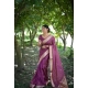Women's Silk_Blend Butti Pattern Saree With Unstitched Blouse 5.5Mtr (Purple)