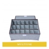 Polypropylene 3 Divider Storage Box (Multicolor)