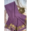 Women's Crepe Chit Pallu Solid Saree With Unstitched Blouse 5.5Mtr (Lavender) Women's Crepe Chit Pallu Solid Saree With Unstitched Blouse 5.5Mtr (Lavender)