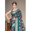 Women's Cotton Silk Printed Saree With Unstitched Blouse 5.5Mtr (Blue) Women's Cotton Silk Printed Saree With Unstitched Blouse 5.5Mtr (Blue)