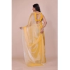 Dropship Women's Jimmy choo Embellished Bollywood Saree With Unstitched Blouse 5.5Mtr (Yellow)