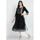 Women's Casual Rayon 3-4th Sleeves Kurti (Black) Women's Casual Rayon 3-4th Sleeves Kurti (Black)