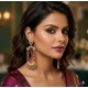 Women's Zinc Alloy Gold Plated Chandbali Earrings (Multicolor) Women's Zinc Alloy Gold Plated Chandbali Earrings (Multicolor)