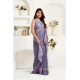 Women's Linen Cotton Printed Ready To Wear Saree With Unstitched Blouse 5.5 Mtr (Light_Lavender)