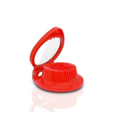 Pack of 4_Plastic Egg Slicer – Stainless Steel Wire Egg Cutter for Even Slices (Color: Assorted )