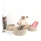 Cotton 8x3 Inch Kidi Round 3 Set Bedside Organizer (Kidi)