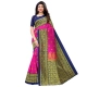 Women's Litchi silk Printed Saree With Unstitched Blouse 5-6 Mtrs (Pink) Women's Litchi silk Printed Saree With Unstitched Blouse 5-6 Mtrs (Pink)