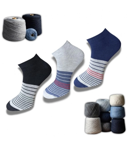 3_Pair Set Unisex Casual Cotton Printed Low Cut Socks (Multicolor)