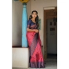 Women's Soft Lichi Silk Printed Saree With Unstitched Blouse 5.5Mtr (Red) Women's Soft Lichi Silk Printed Saree With Unstitched Blouse 5.5Mtr (Red)
