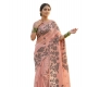 Women's Linen Cotton Printed Saree With Unstitched Blouse 5.5Mtr (Orange) Women's Linen Cotton Printed Saree With Unstitched Blouse 5.5Mtr (Orange)