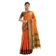 Women's Silk Blended Jaquard Woven Saree With Unstitched Blouse 5.5Mtr (Orange) Women's Silk Blended Jaquard Woven Saree With Unstitched Blouse 5.5Mtr (Orange)