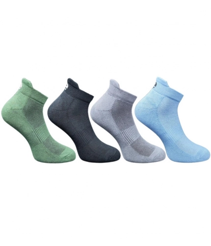 4_Pair Set Unisex Casual Cotton Printed Ankle Length Socks (Multicolor)