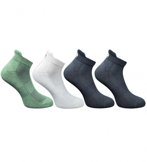 4_Pair Set Unisex Casual Cotton Printed Ankle Length Socks (Multicolor)