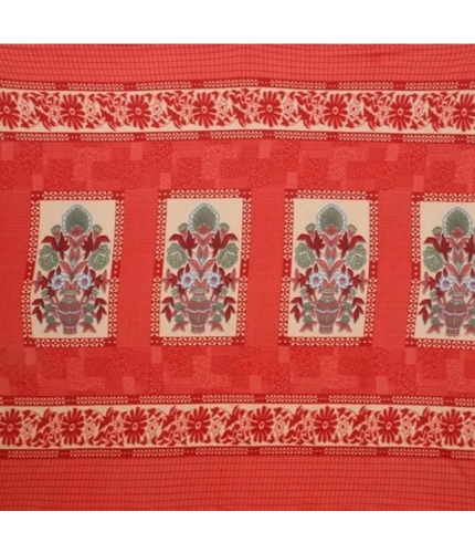 Fleece Floral Printed Double Polar Warm Bedsheet with 2 Pillow Cover (Red) Fleece Floral Printed Double Polar Warm Bedsheet with 2 Pillow Cover (Red)