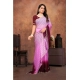 Women's Chiffon Embroidred Saree With Unstitched Blouse 5.5Mtr (Pink)
