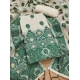Women's Banarasi Silk Printed Unstitched Salwar Suit Material With Dupatta (Bottle Green, 3Mtrs)