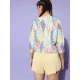 Women's Polyester Floral 3-4th Sleeves Shrug (Multicolor) Women's Polyester Floral 3-4th Sleeves Shrug (Multicolor)