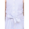 Girl's Polyester Cotton Blend Striped Sleeveless Jumpsuit (Light Blue)