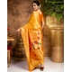 Women's Silk Blend Zari Weaving Saree With Unstitched Blouse 5.5Mtr (Mustard)