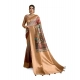 Women's Silk Printed Saree With Unstitched Blouse 5.5Mtr (Brown) Women's Silk Printed Saree With Unstitched Blouse 5.5Mtr (Brown)