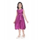 Girl's Taffeta Silk Soild Sleeve Less Round Neck Dress (Purple) Girl's Taffeta Silk Soild Sleeve Less Round Neck Dress (Purple)