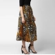 Women's Satin Pleated Elasticated Skirt (Multicolor) Women's Satin Pleated Elasticated Skirt (Multicolor)