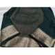 Women's Crepe Chit Pallu Solid Saree With Unstitched Blouse 5.5Mtr (Bottle Green)