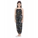 Girl's Rayon Flamingo Print Sleeveless Jumpsuit (Black-Multicolor) Girl's Rayon Flamingo Print Sleeveless Jumpsuit (Black-Multicolor)