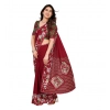 Women's Georgette Printed Saree With Unstitched Blouse 5.5Mtr (Red) Women's Georgette Printed Saree With Unstitched Blouse 5.5Mtr (Red)